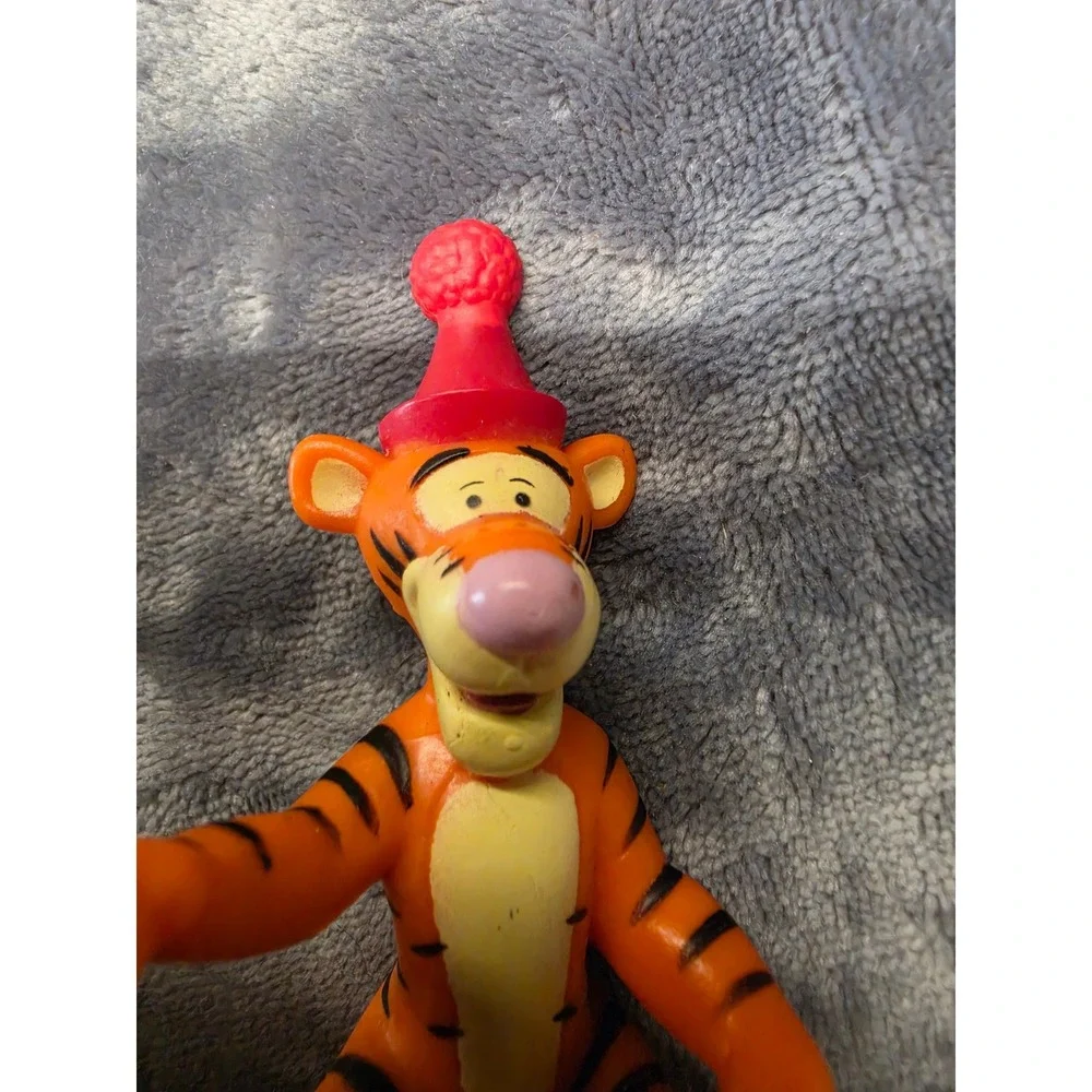 Disney Winnie the Pooh Tigger PVC Figure Red Party Hat 3.5 Inch Toy Collectible